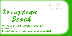 krisztian stoch business card